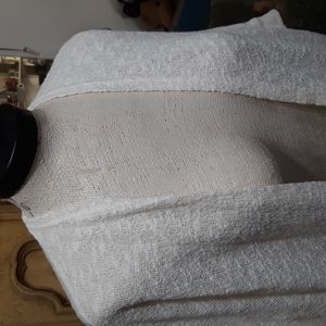 Womens open front Cardigan Sweater Jacket top Xs MOSSIMO White Cream Off White